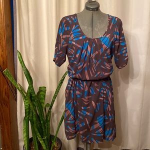 Daisy Fuentes print dress with sleeve detail